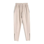 Slim Fit Leg Opening Zipper Ankle Banded Pants