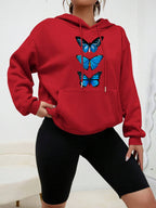 Sweet Hooded Long Sleeve Street Hipster Printed Pullover Sweatshirt