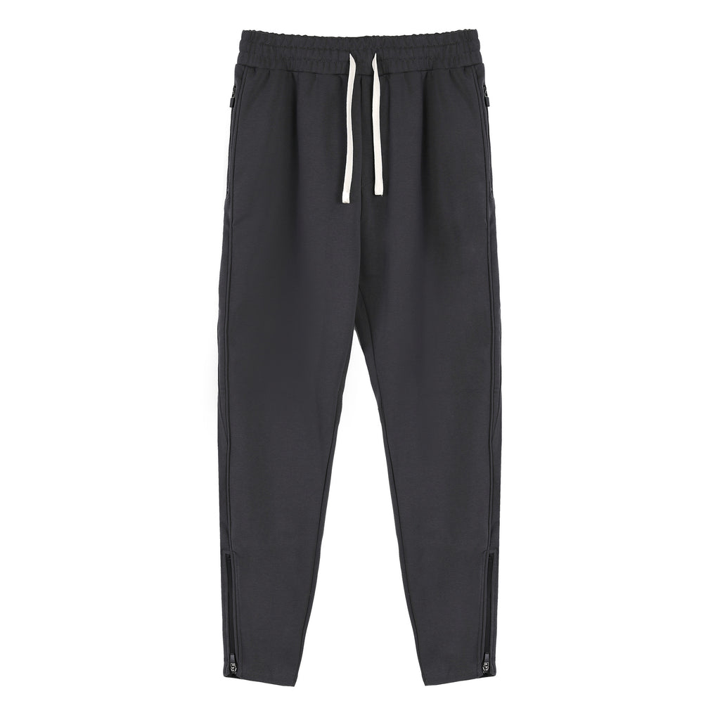 Slim Fit Leg Opening Zipper Ankle Banded Pants